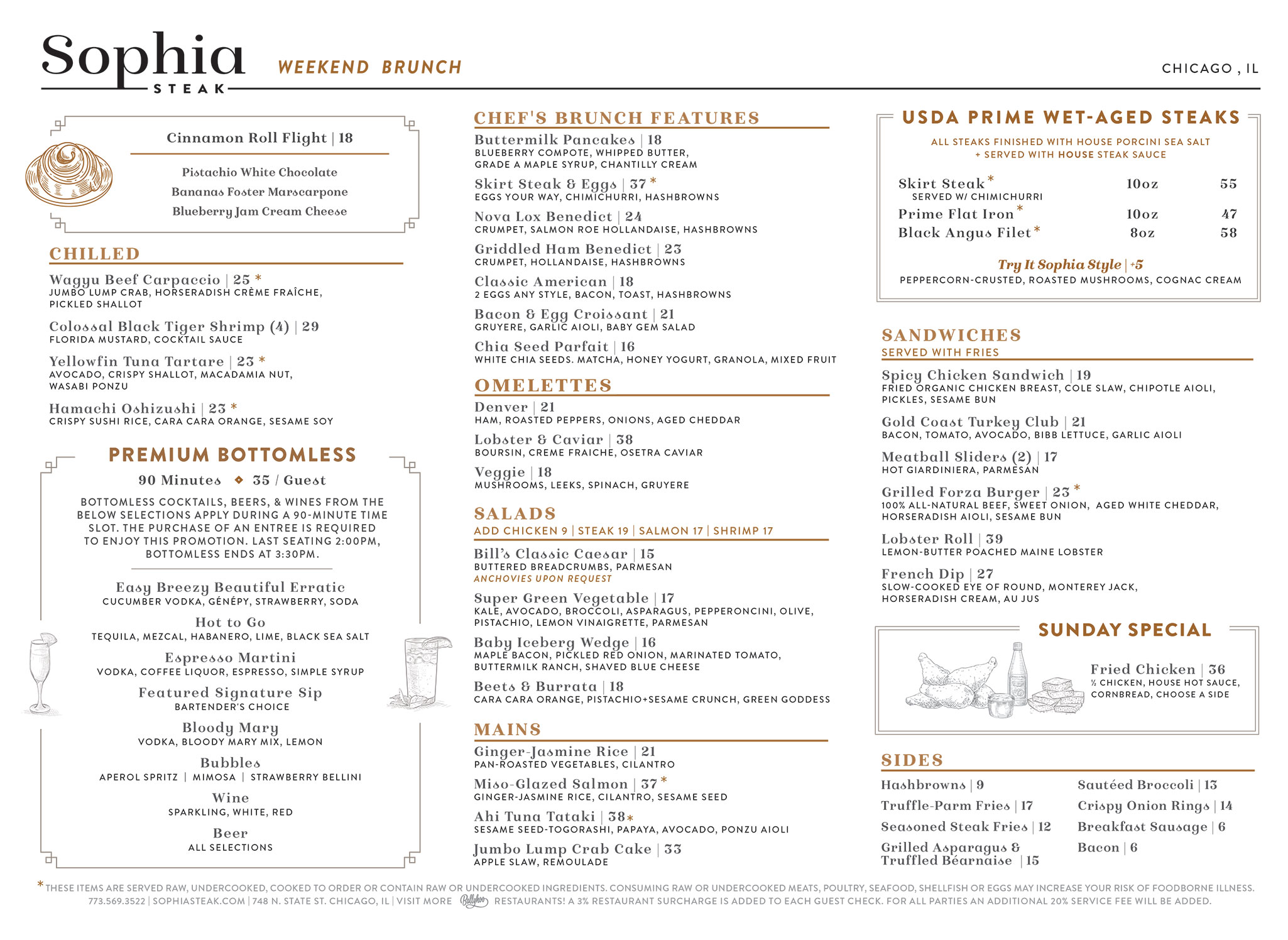Mothers Day Menu