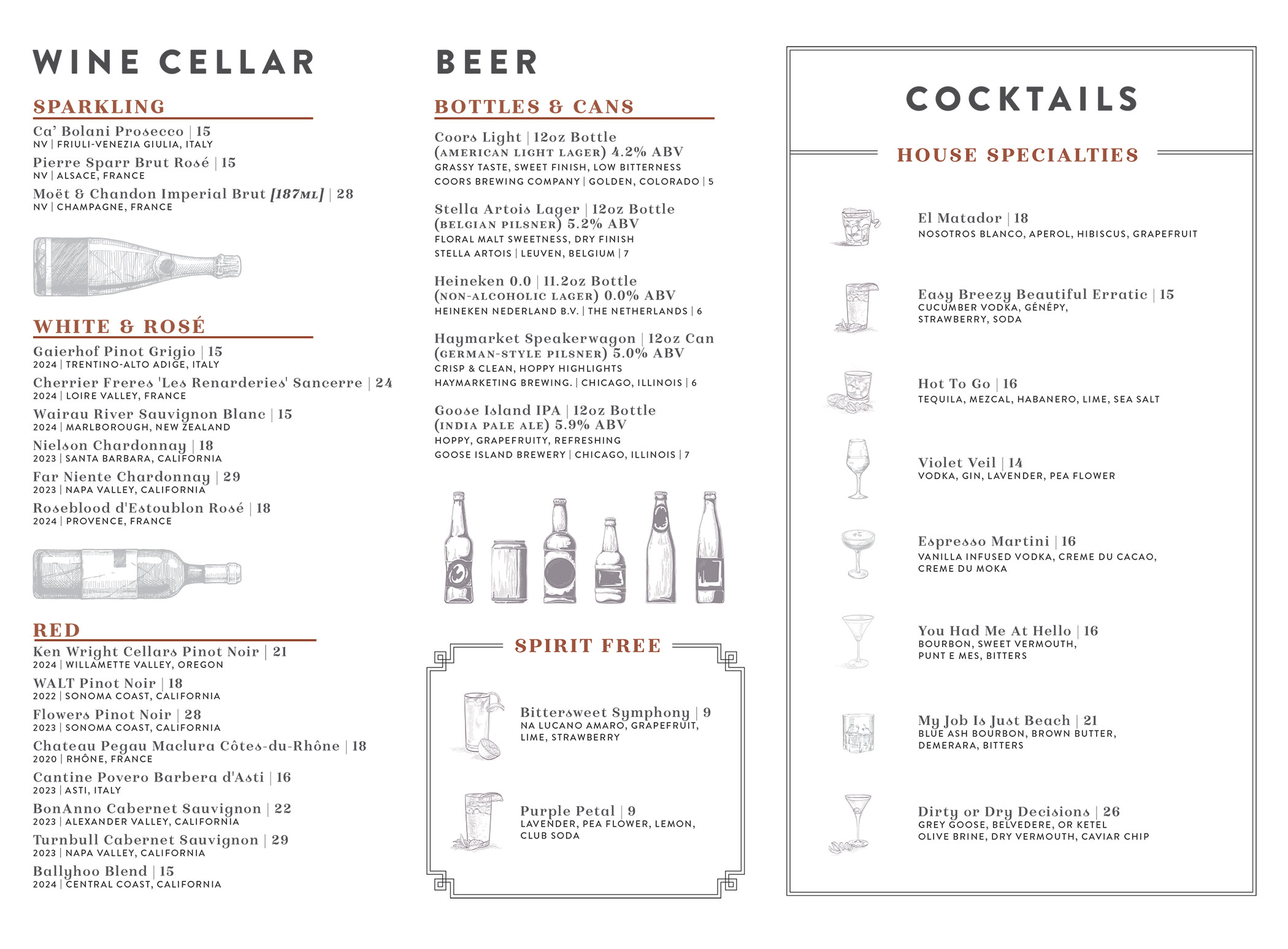 Dinner Menu