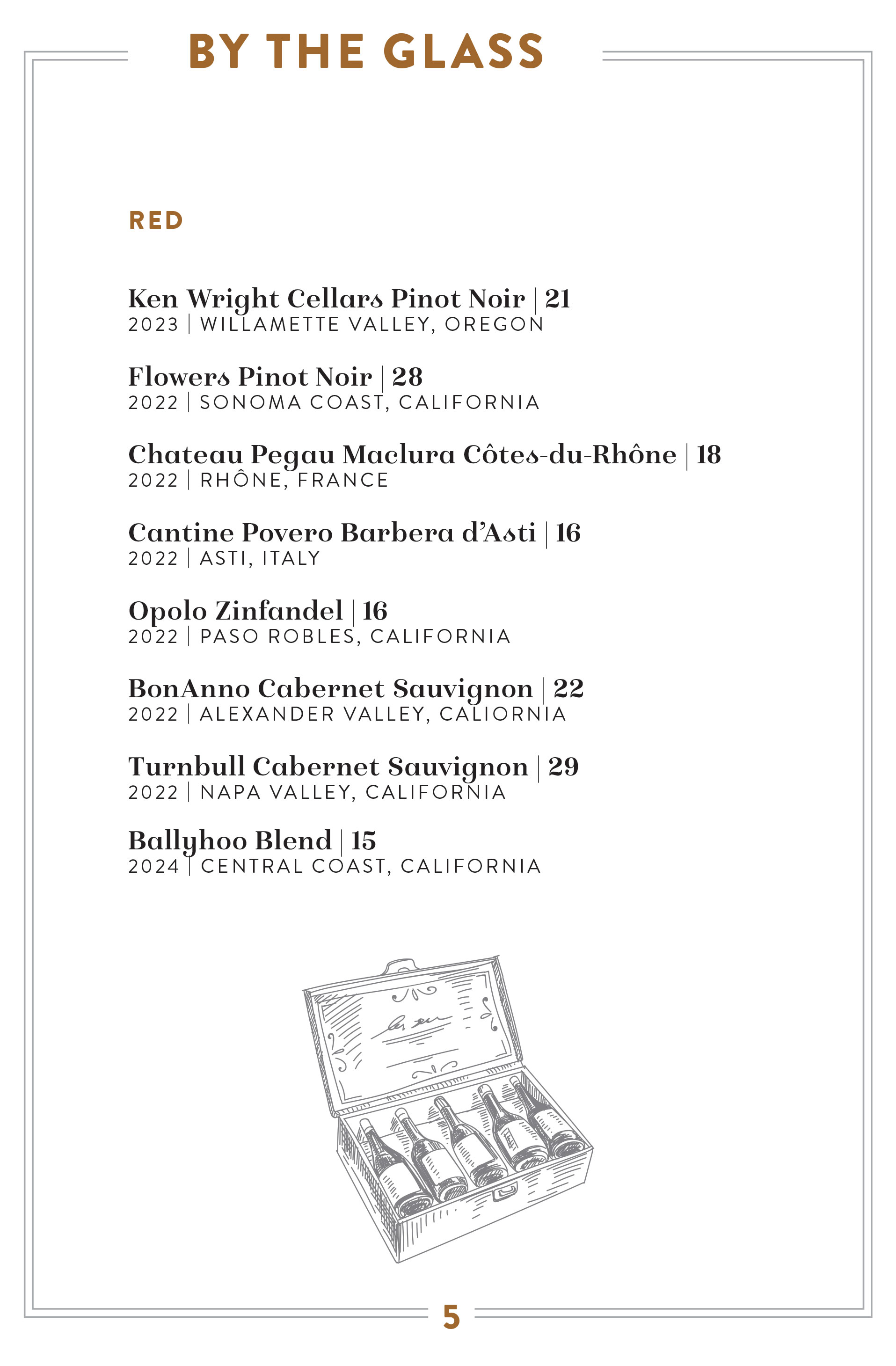 Wine Menu