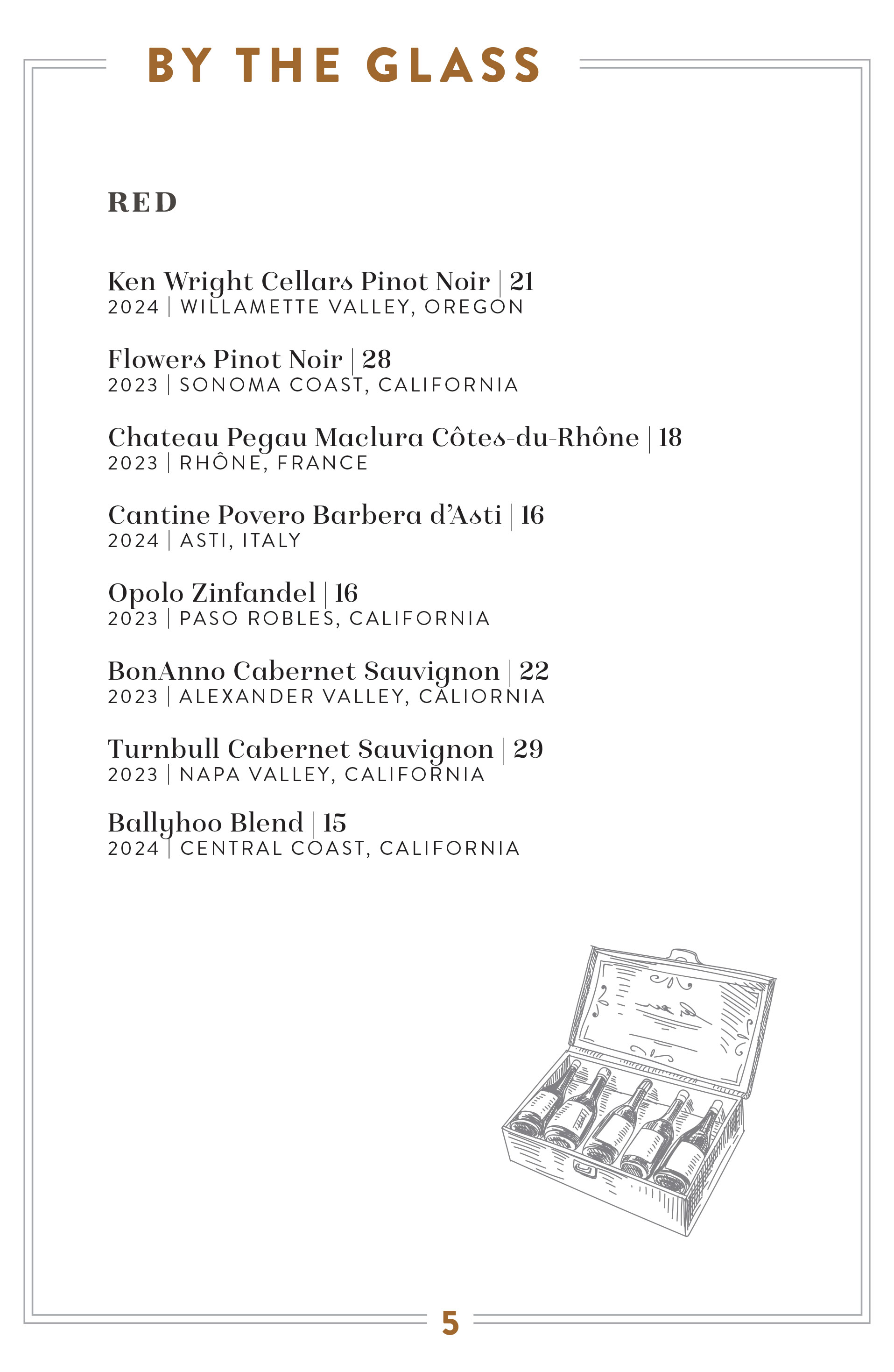 Wine Menu